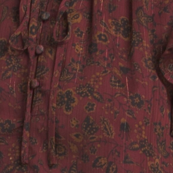 SUGAR LIPS Flutter Puff Sleeve Printed Blouse - Picture 3 of 4